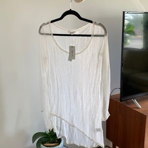 Helmut Lang LS sheer gauze top